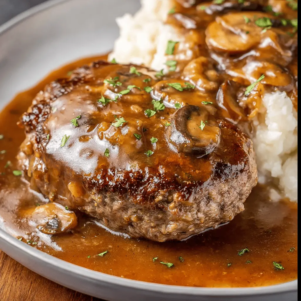 Classic Hamburger Steaks: Juicy Patties & Rich Gravy for Comfort